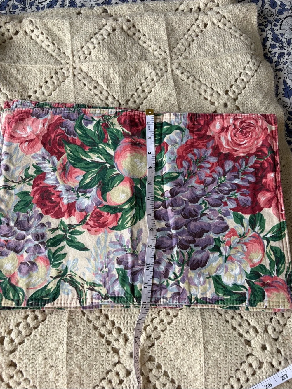 Set of 5 vintage Waverly fabric placemats quiet luxury cottagecore